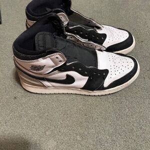 Nike Air Jordon Black and White High Top Sneakers